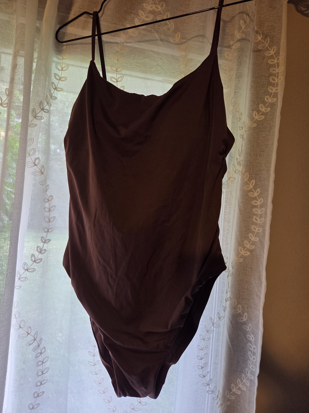 NWT Shade & Shore Brown One-Piece Swimsuit Size Large